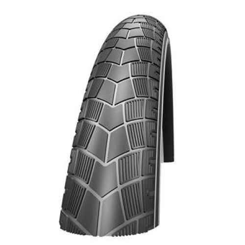 Buitenband 20'' x 2.00 Schwalbe Big Apple raceguard zwart met reflectie.
