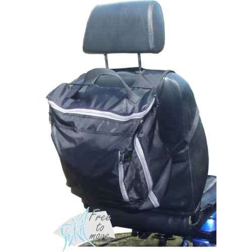 Rugleuningtas Scootmobiel zwart met grijs